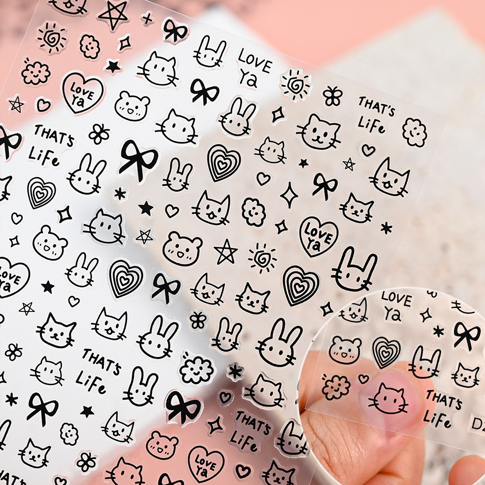 6/12 adet siyah kedi çıkartmal - Waterslide Decal Paper incelemesi ve fiyatı
