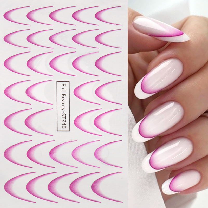 8 adet Degrade Fransız Nail Ar - Waterslide Decal Paper incelemesi ve fiyatı